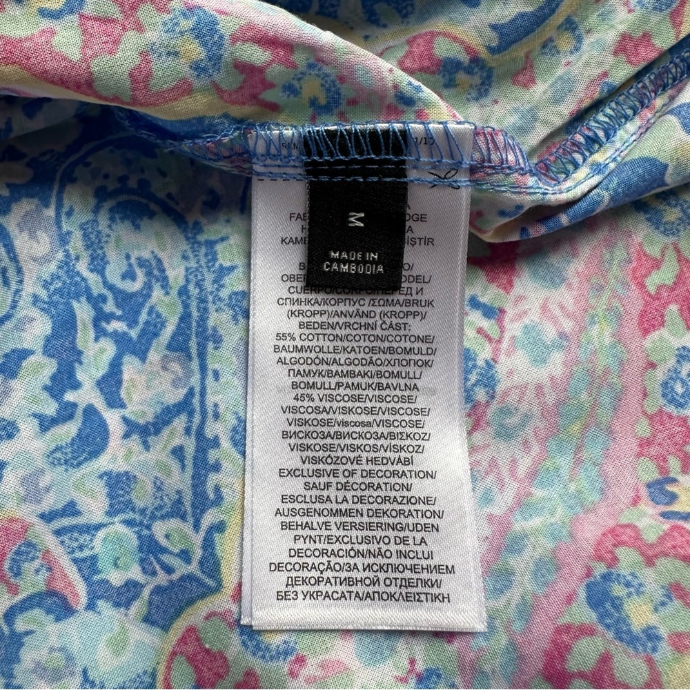 NWT Lauren Ralph Lauren Long Pants Pajama Bottoms Only LN92055 Multi Paisley M - Picture 4 of 8